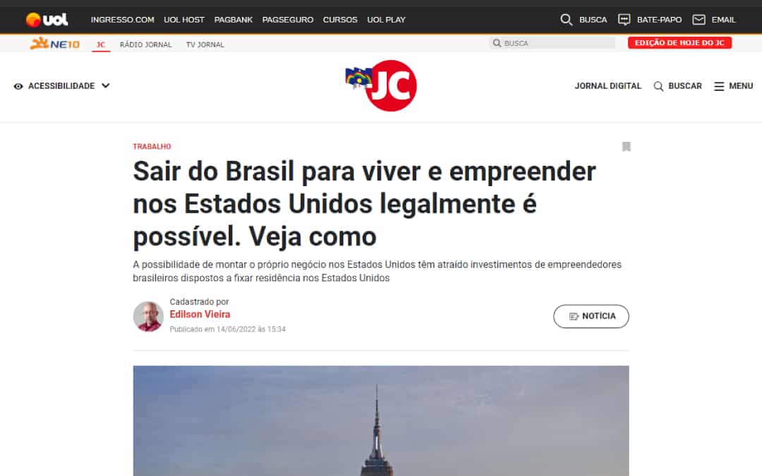 EMPRESÁRIOS BRASILEIROS NOS EUA – JORNAL DO COMMERCIO