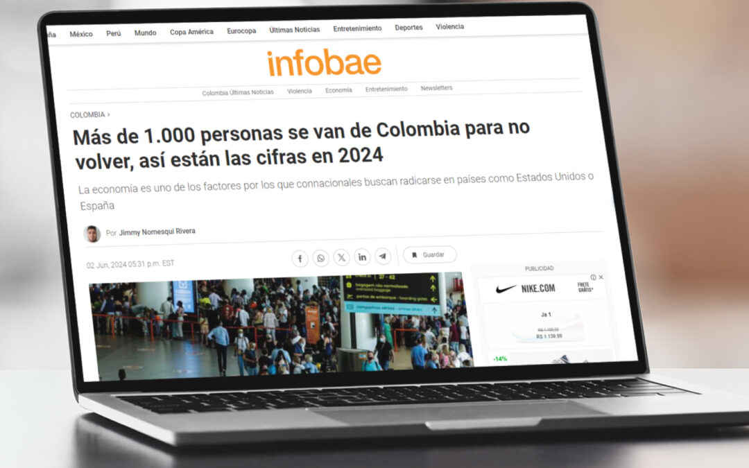 Más de 1.000 personas se van de Colombia para no volver, así están las cifras en 2024